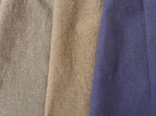 Two-Tone High-Density Twill Fabric | Linen Cotton Blend | Medium-Heavy Weight 8424 8425 8426