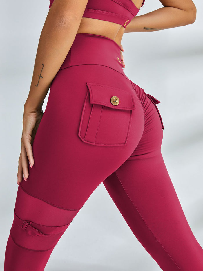 Leggings / Medium Violet Red / S