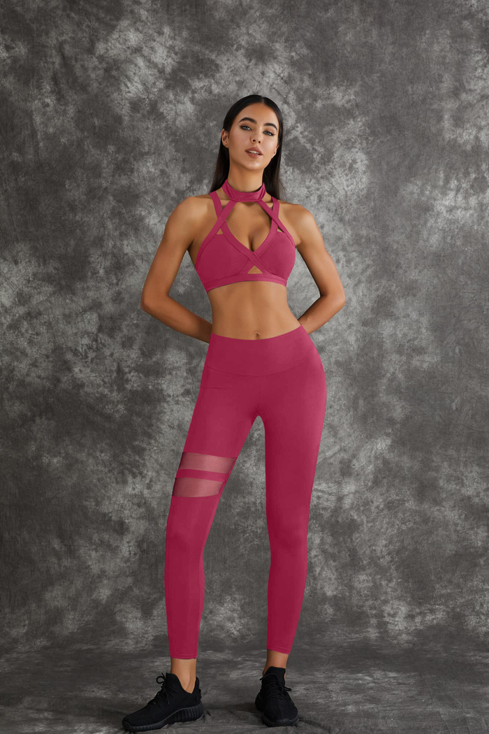 Bras+Leggings / Red / S