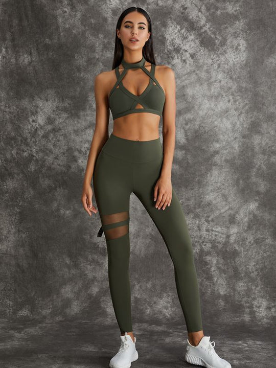 Dark Sea Green / S / Bras+Leggings