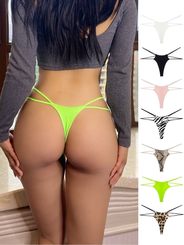 Unique Double Girdle Leopard Sports Panties