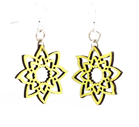 Unlocking blossom earrings with keyhole motif, eco-friendly jewelry made in USA