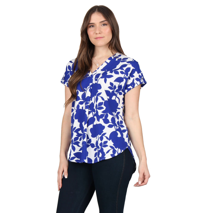 V-Neck Pleated Tunic