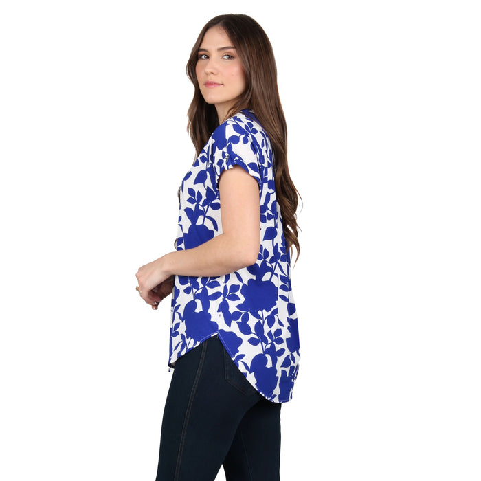 V-Neck Pleated Tunic