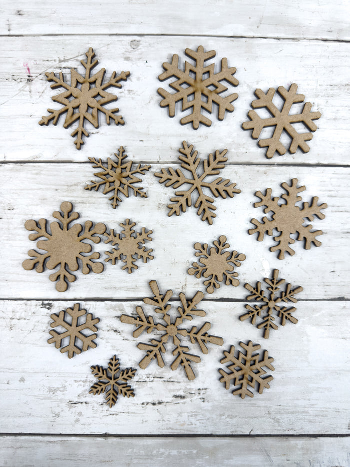 Variety of Snowflakes Cutouts DIY Kit