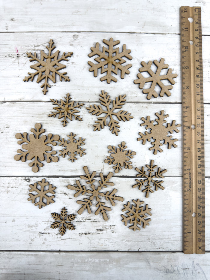 Variety of Snowflakes Cutouts DIY Kit