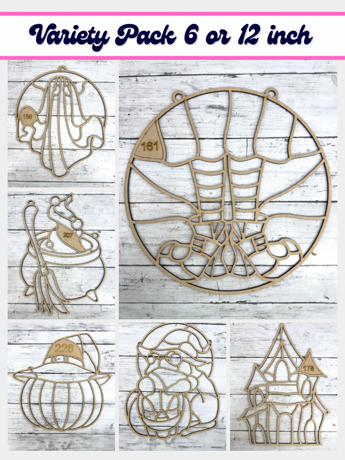 Variety Style D Laser Cut Outline Frame Blank