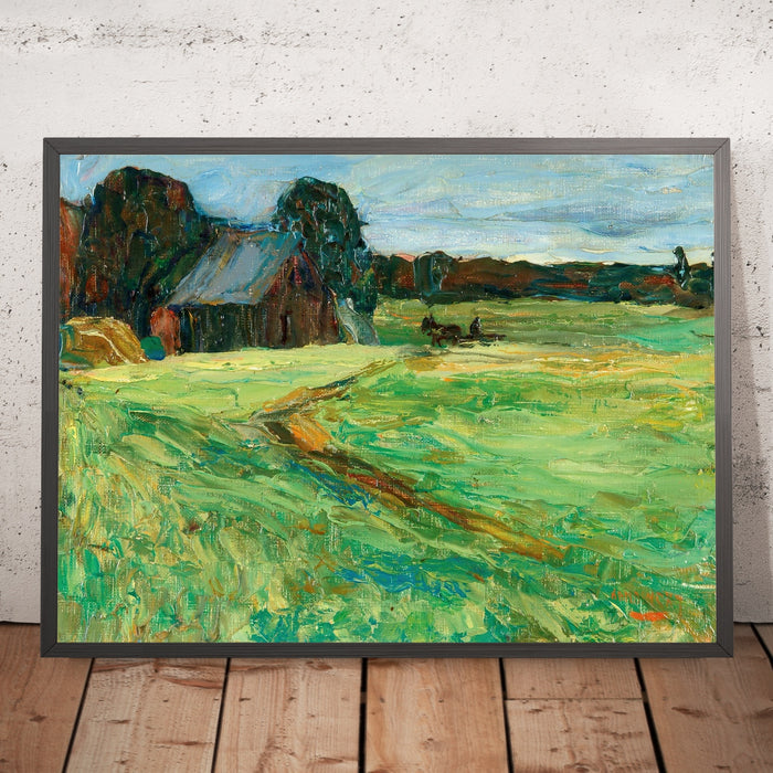 A framed image of
