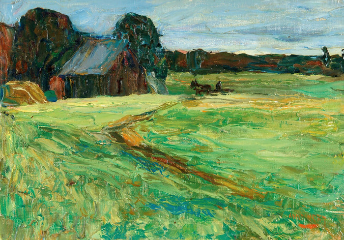 Vasilevskoë – Barn With Pony by Wassily Kandinsky, 1903