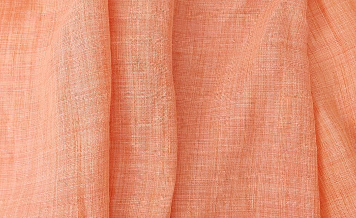 Vibrant Orange 100% Linen Fabric – Space-Dyed, Lightweight Perfection 4758