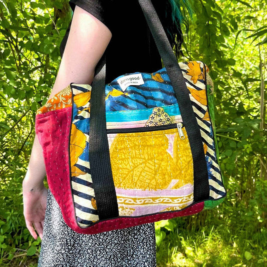 Wanderlust Kantha Stitched Bag
