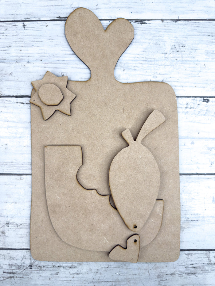 Watermelon Bite Cutting Sun Bird Board DIY Kit