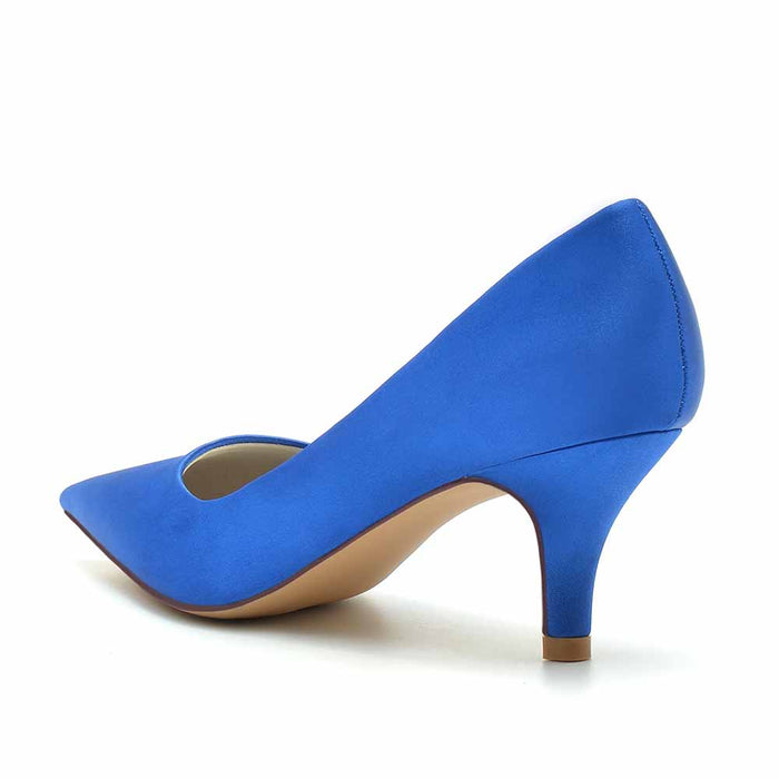 Elegant TC blue wedding party shoes women with a sleek pointed toe and a comfortable heel