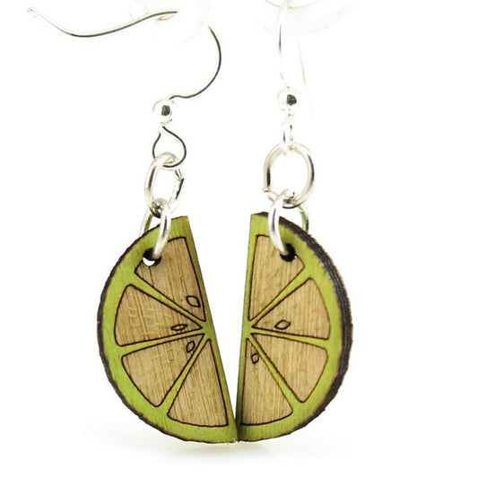 Wedge blossom earrings with angular petals, eco-friendly jewelry made in USA