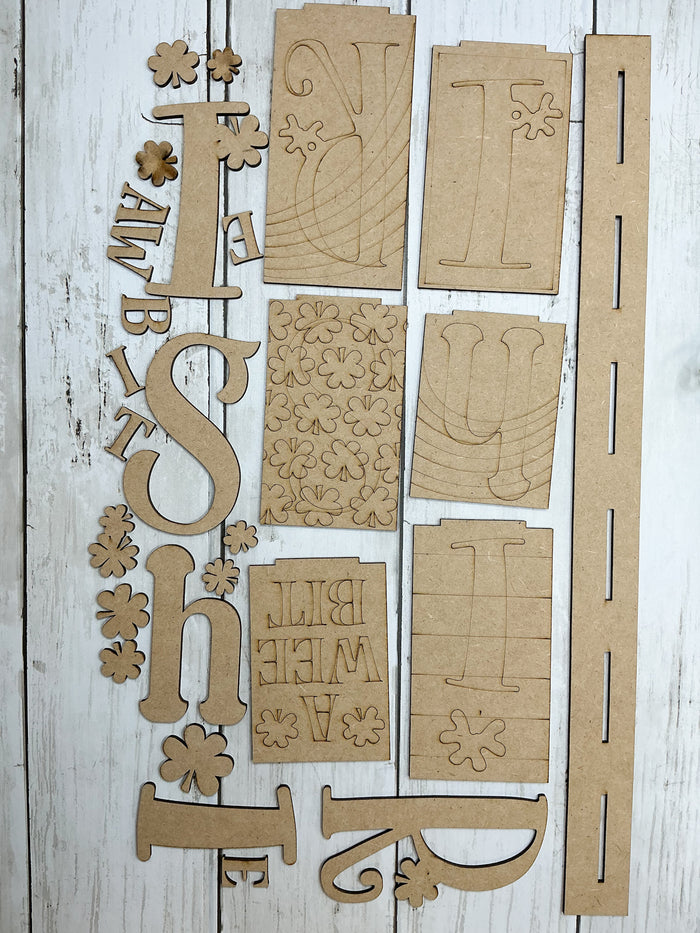 Wee bit Irish Word Shelf Sitter DIY Kit