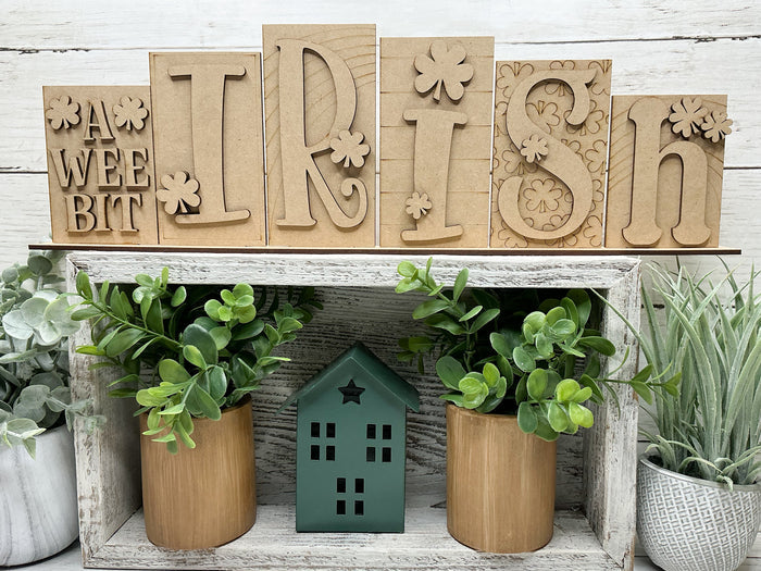 Wee bit Irish Word Shelf Sitter DIY Kit