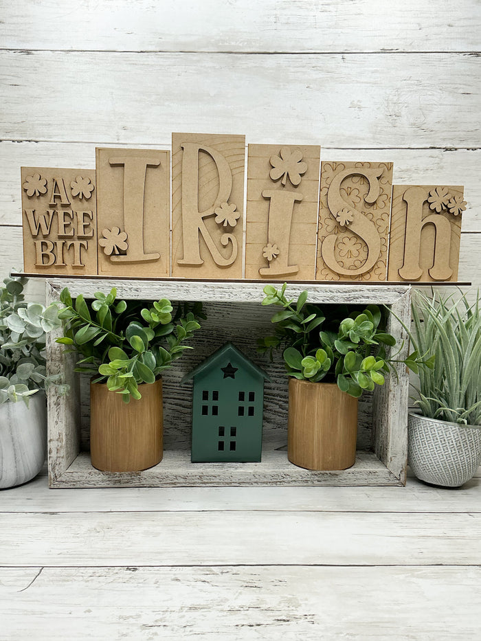 Wee bit Irish Word Shelf Sitter DIY Kit