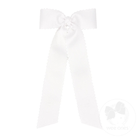 Wee Ones Bows - Bowtie Medium - Scalloped White