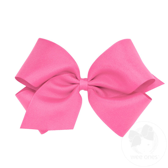 Wee Ones Bows - King - Grosgrain Hot Pink