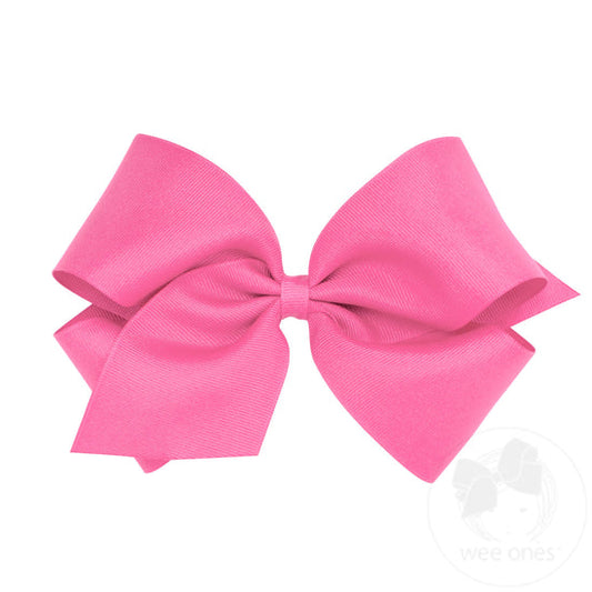 Wee Ones Bows - King - Grosgrain Hot Pink