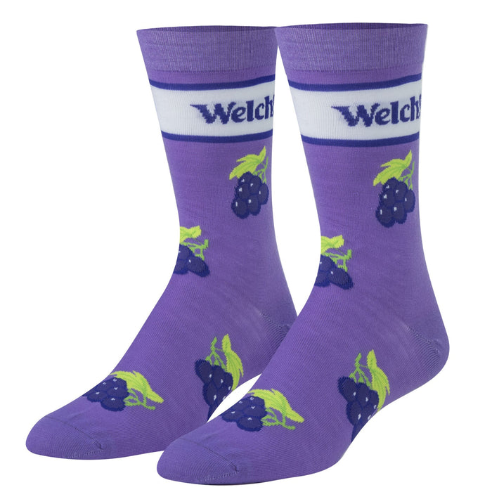 Welch's Grape Crew Socks - Premium Socks from Crazy Socks - Just $8! Shop now at Pat's Monograms