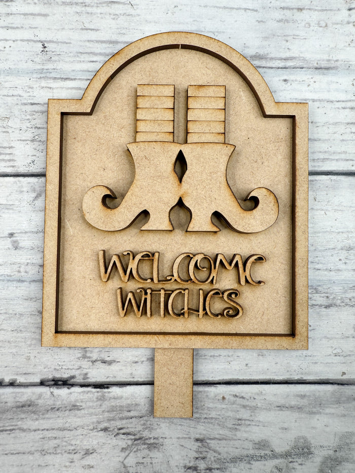 Welcome Witches Insert for Spindle Base