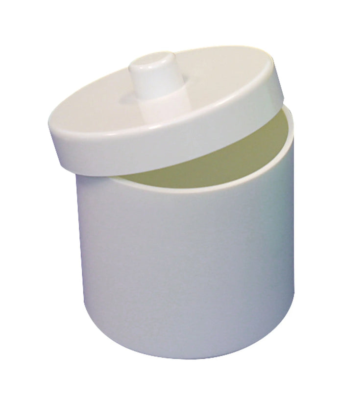 White melamine cotton pot with lid - My Podologie