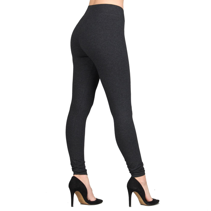 Wide Waistband Cotton Leggings