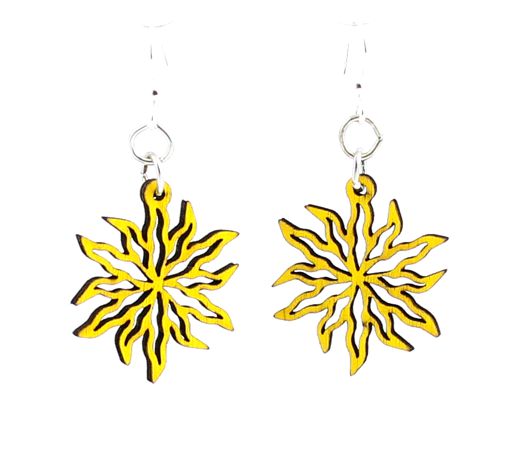 Wildflower blossom earrings with meadow flowers, eco-friendly jewelry made in USA