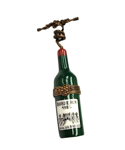 Wine Corkscrew Limoges Box Porcelain Limoges Wine Spirits French Trinket Box