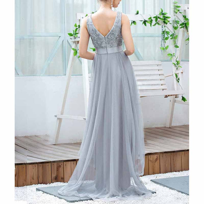 Women A Line Bridesmaid Dress High-Low Sequin Wedding Guest Dress Tutu Gowns