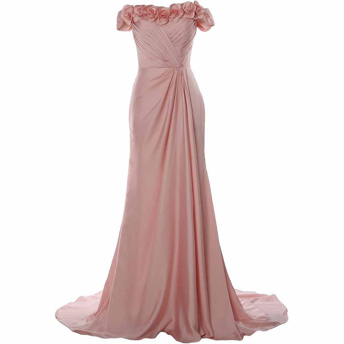 Women A-Line Formal Party Evening Gown Off Shoulder Long Prom Dress