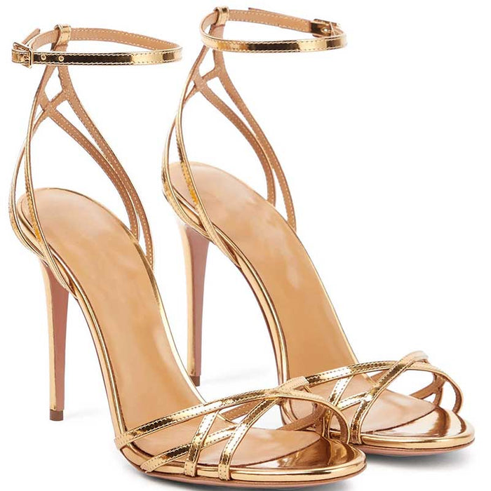 Women Ankle Strap Stiletto Heel Sandals Dress Shoes