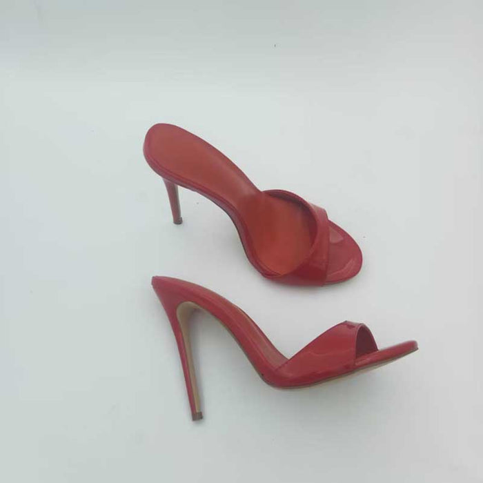 Women Chic Heels Pointed Toe Slip-on Mules Sandals