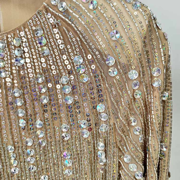 Women Crystal Crunch Mini Dress