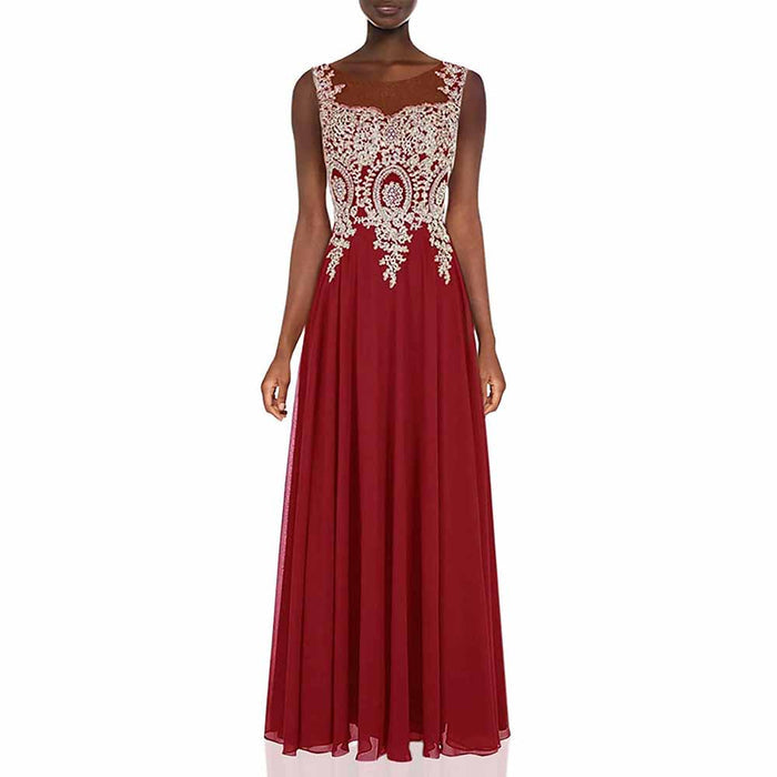 Women Crystals Silver Lace A Line Sheer Back Formal Long Prom Evening Dresses
