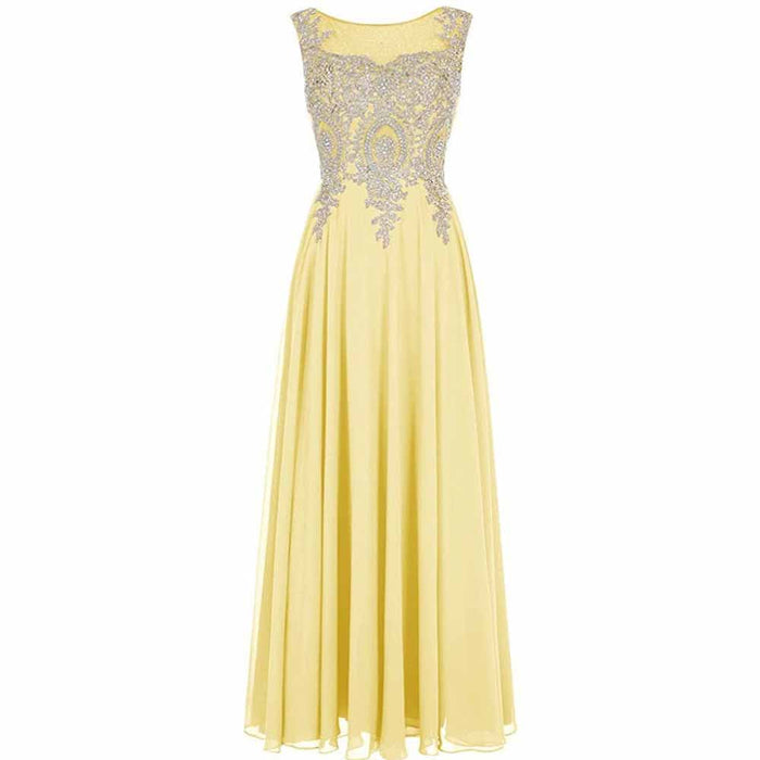 Women Crystals Silver Lace A Line Sheer Back Formal Long Prom Evening Dresses