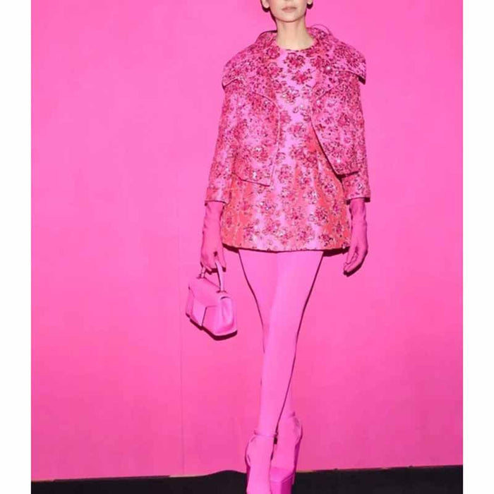 Women Luxury Hand Made 3D Flowers Embroidery Blazer / Dress