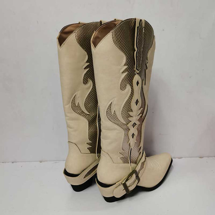 Women Off-White / Ivory Western Cowgirl Boots