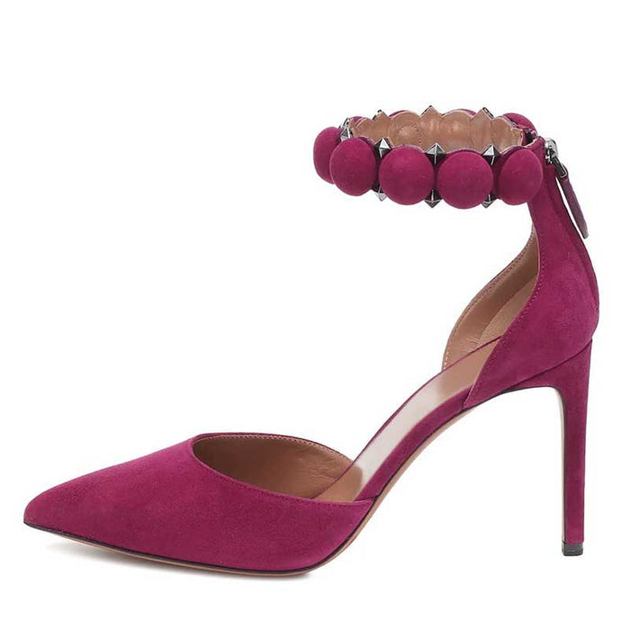 Women Point Toe High Heels Stiletto Studded Pumps