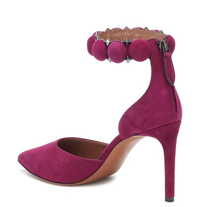 Women Point Toe High Heels Stiletto Studded Pumps