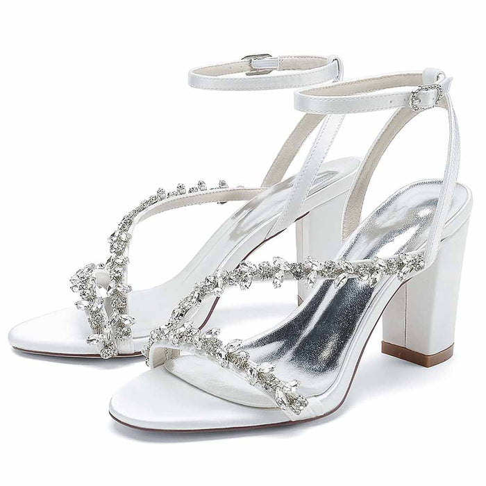 Elegant S&DCo. block heels sandals with sparkling embellishments for special occasions