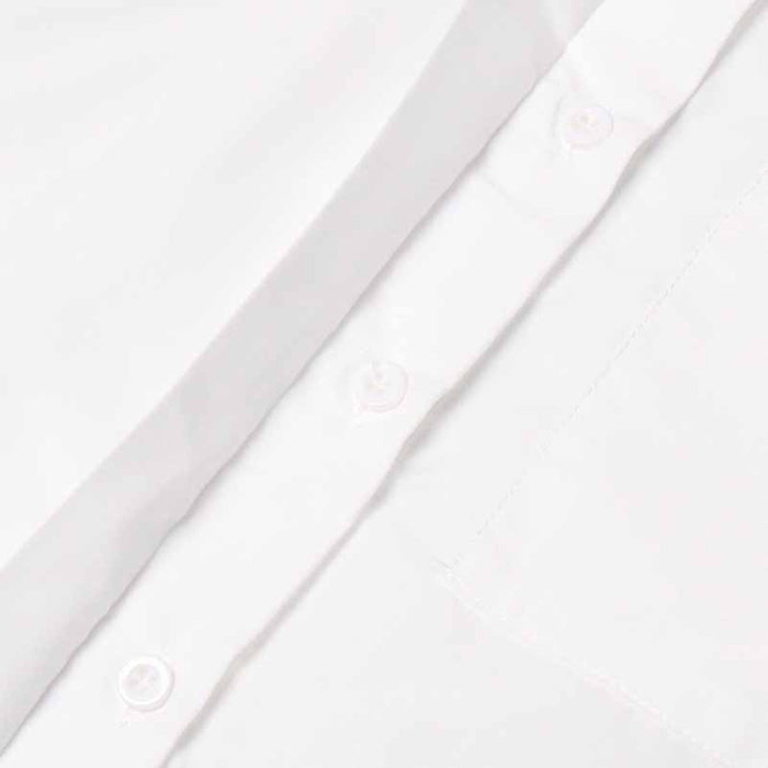 Women White Shirt Blouse Backless Long Sleeves Top