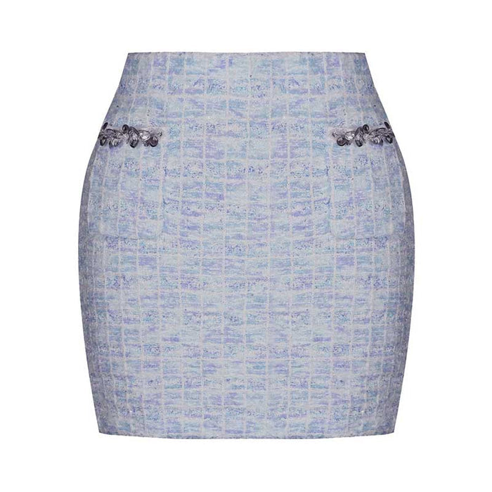 Women Wool Knitted Cardigan Jacket + Mini Skirt Two Pieces Skirt Suit
