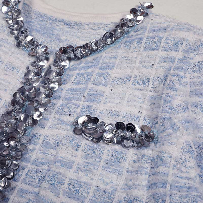 Women Wool Knitted Cardigan Jacket + Mini Skirt Two Pieces Skirt Suit