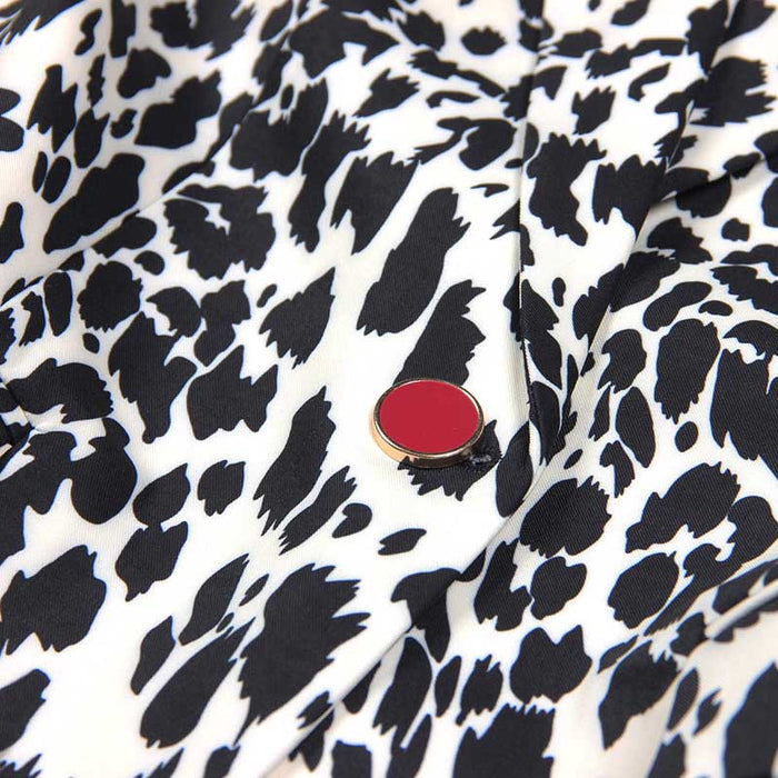 Women's Animal Print Blazer | Black Leopard Print Coat