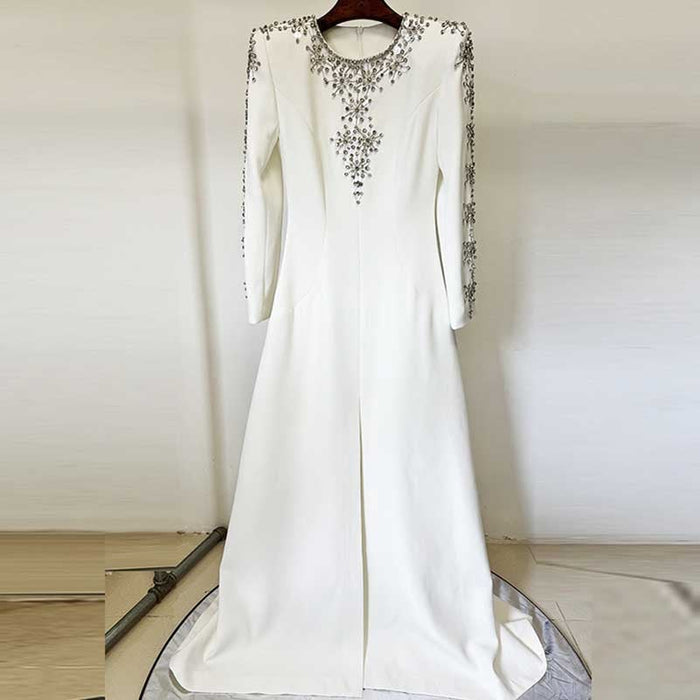 Womens Beaded Evening Dress Long Dresses