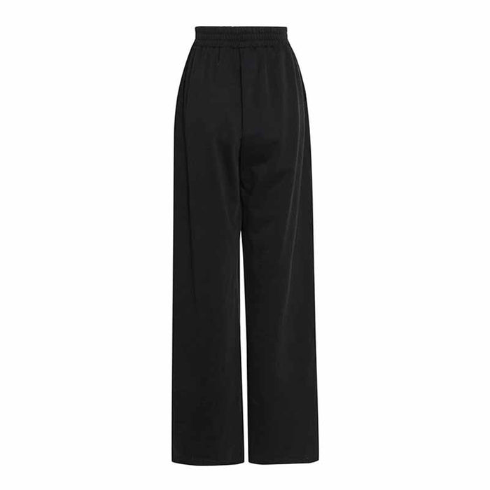 Women's black Strapless Pantsuit Casual Crop + Wide Legs Pants Suit