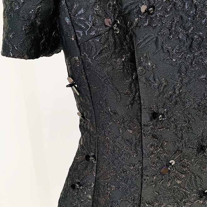 Women's Black Tweed Mini Dress,Coat