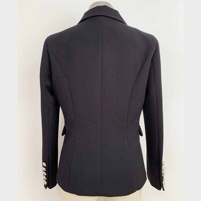 Women's Blazer Double Beasted Coat wit Buttons Trendy Jackets